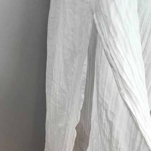 VITAMIN A COSTA CAFTAN WHITE CRINKLE COTTON COVER UP NWT SIZE -S - Picture 2 of 10